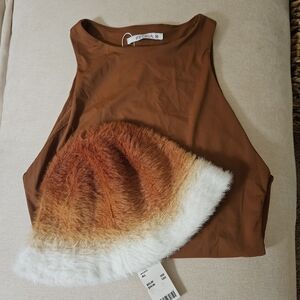 ReoRia Brown and Ombre Bodysuit